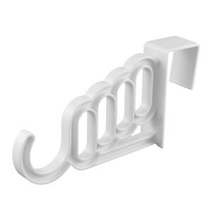 Plastic Indoor Office Over Door Wardrobe Clothes Hook Hanger White
